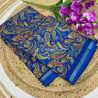 Casual Wear - Fancy Mixed Cotton - Ramar Blue Shade - VVFMC001