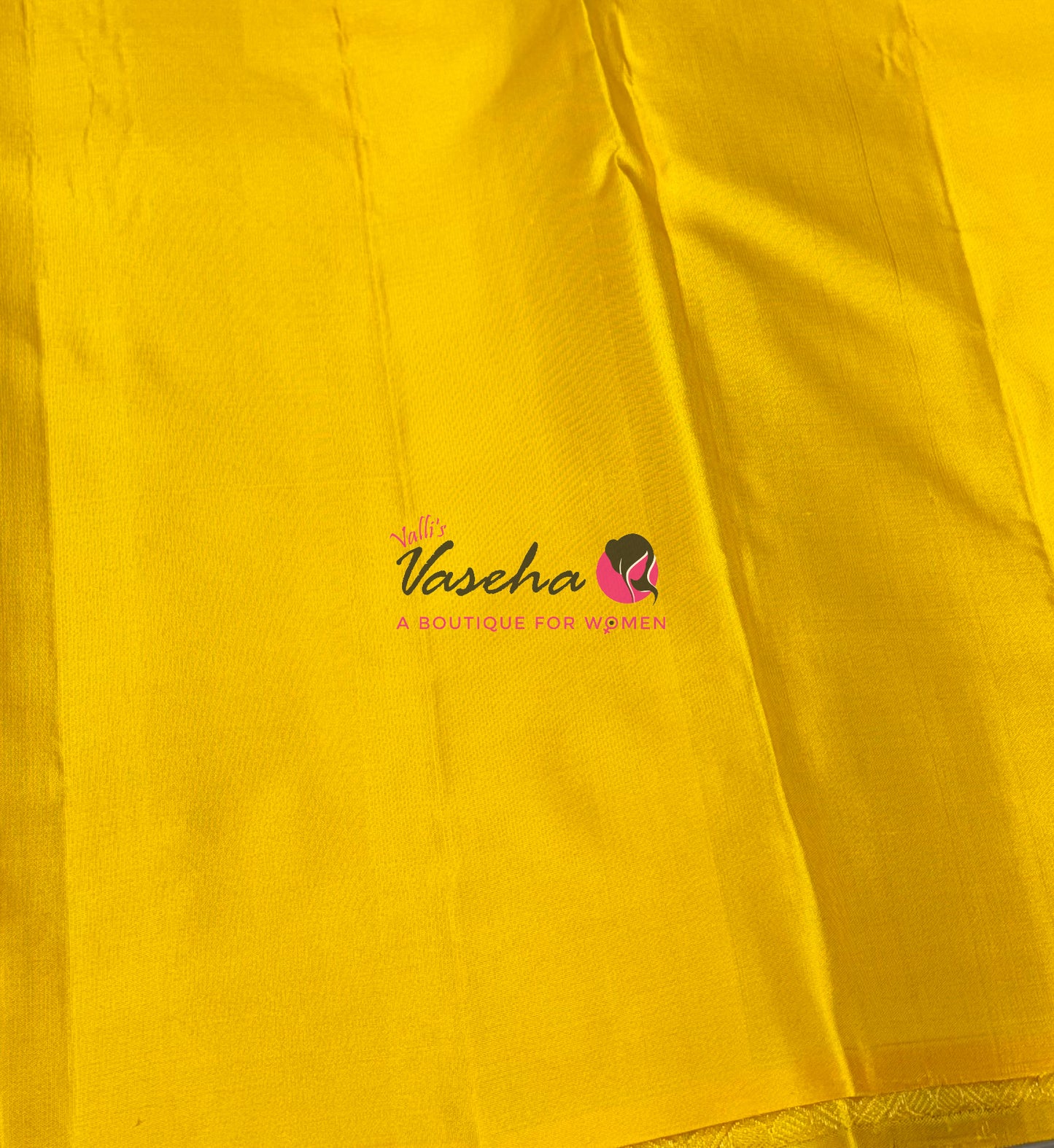 Pure Kanchipuram Silk Saree - Border Less - Green with Yellow Combo - VVPS043