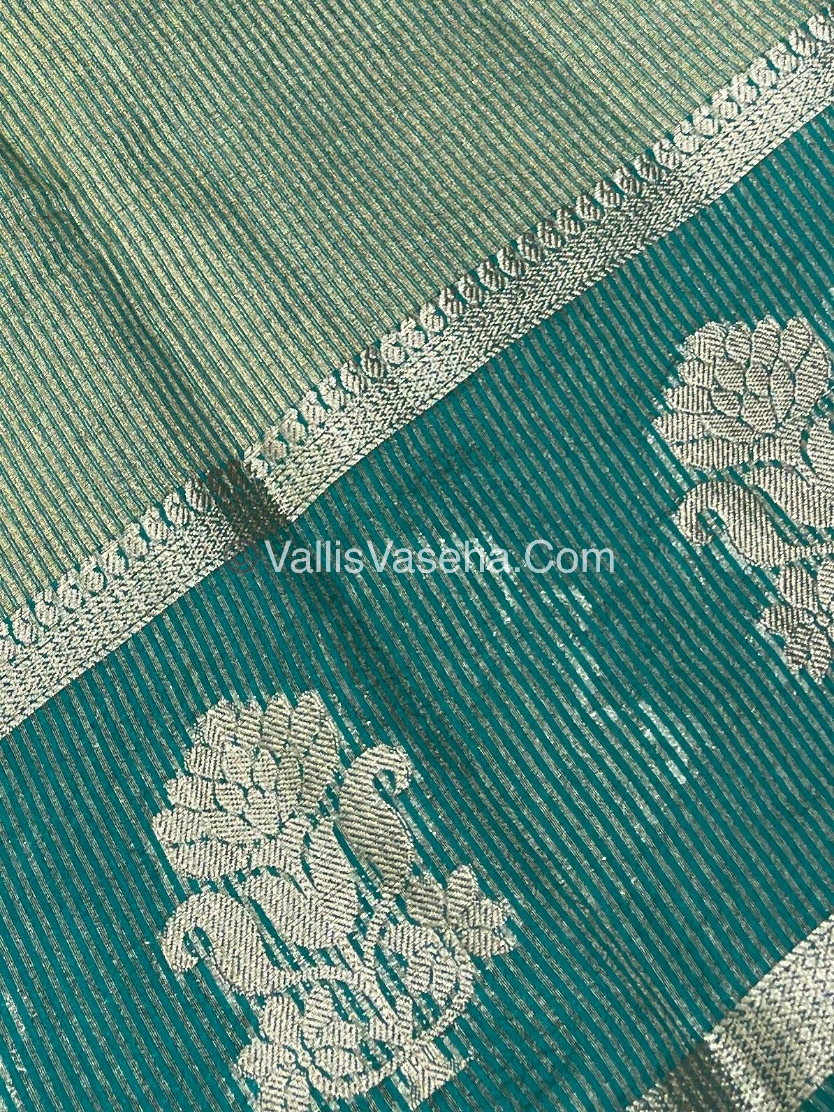 Semi Tissue Tussar Silk - Ramar Blue Shade - VVSTS043