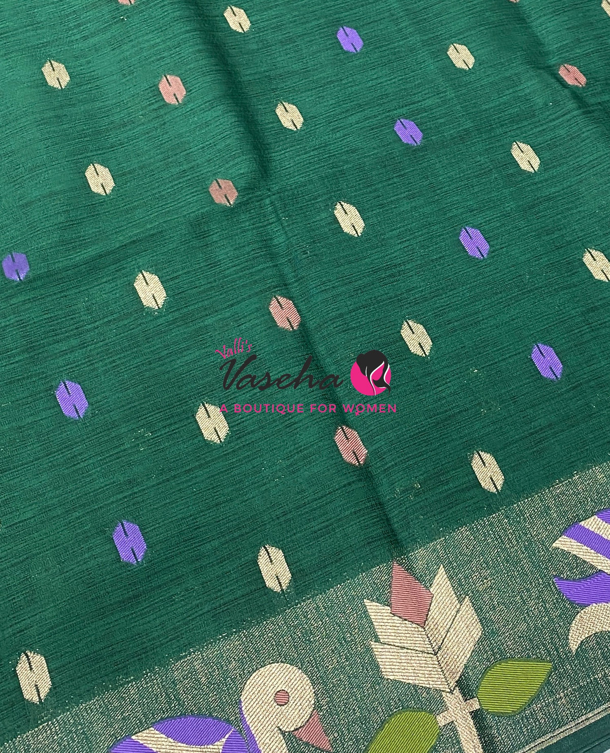 Banarasi - Heritage Meenakari Silk - Green Shade - VVBHS014