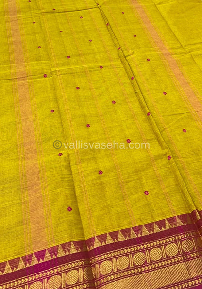 Kanchi Cotton Saree - Butta Design VVKCS008
