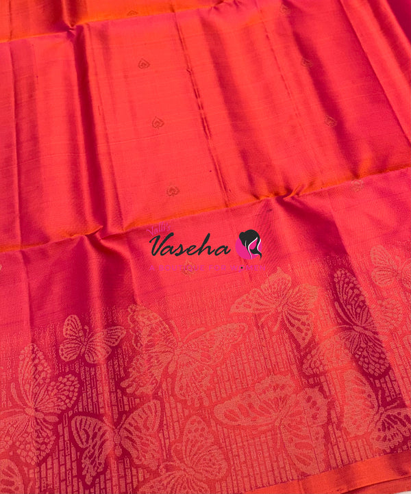 Pure Soft Silk Saree  - Peach Shade - VVPSS094