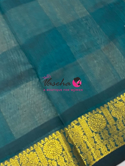 Pure Silk Cotton Saree - Pazhum Pazhamum Checks Design - VVPPSC02