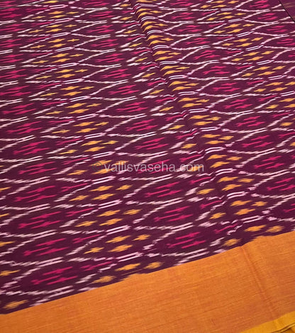 Ikkat Mercerised Cotton Saree - VVIKS001