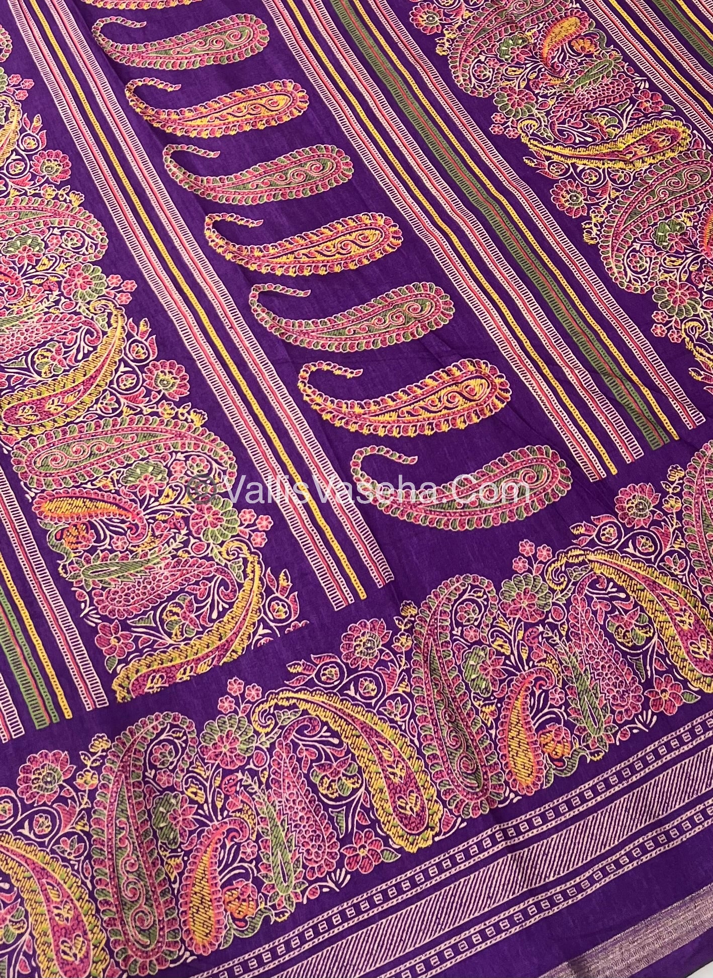 Casual Wear - Fancy Mixed Cotton - Purple Shade - VVFMC001
