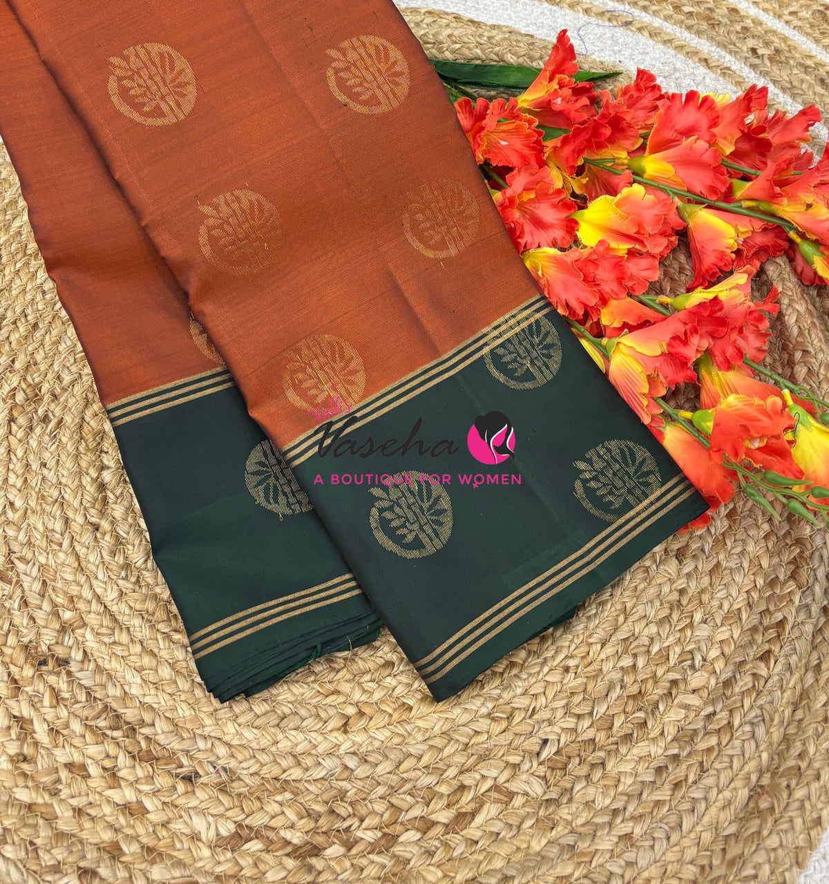 Half Mix - Pure Soft Silk Saree - Long Retta Petta Border with Butta - VVPSS105