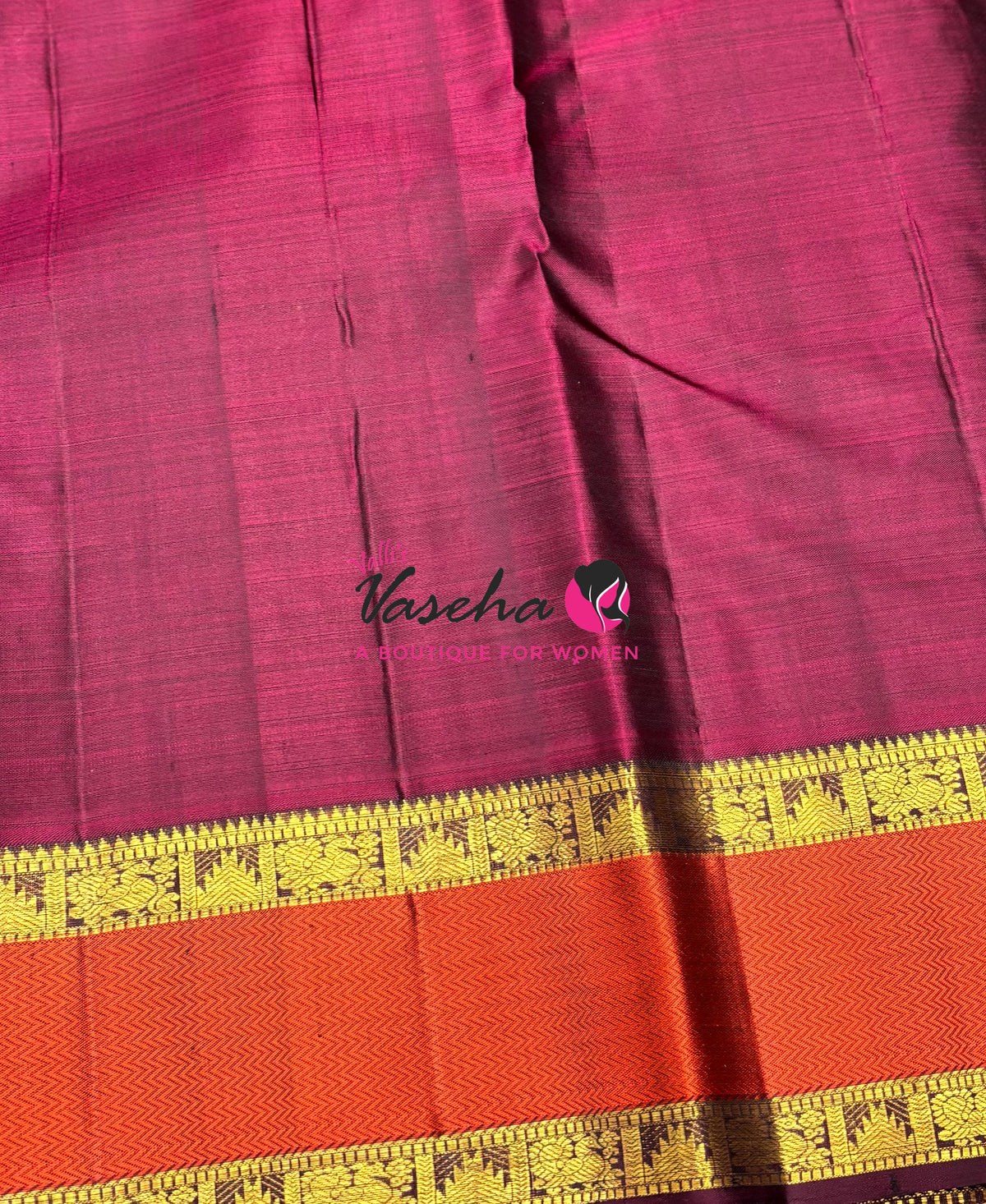 Pure Kanchipuram Silk Saree - Green & Maroon Combo - VVPS038