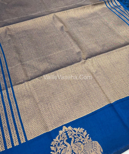 Mulberry Semi Silk - Peacock Blue Shade - VVMSS003