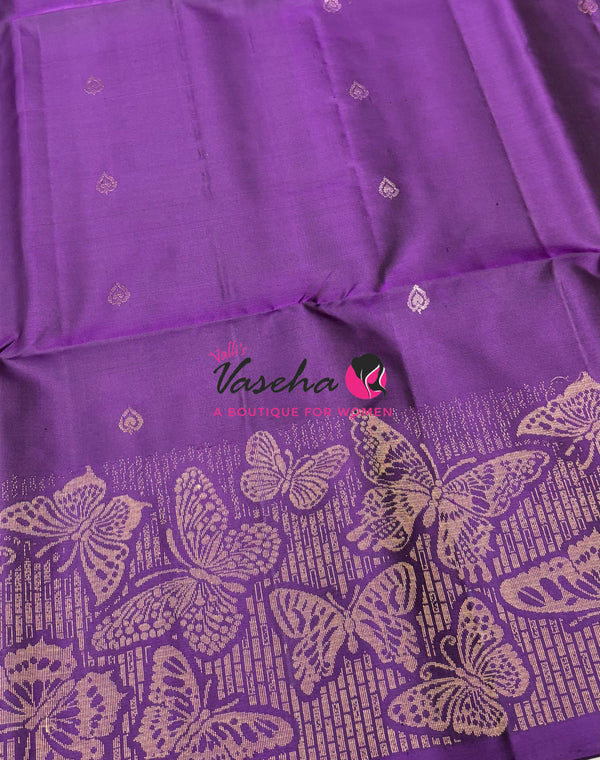 Pure Soft Silk Saree  -  Purple Shade - VVPSS094