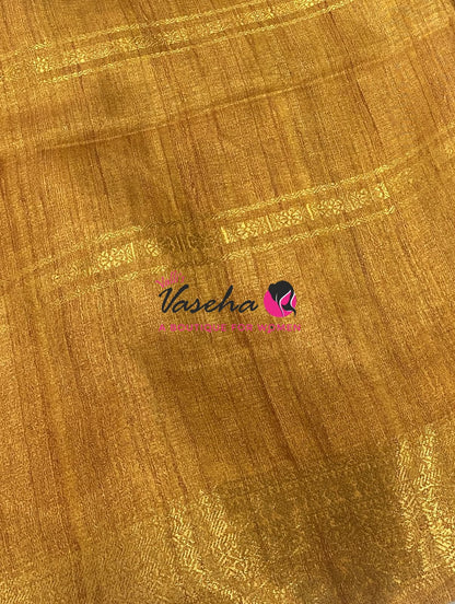 Semi Art Silk Saree - Pink & Mustard Yellow Shade - VVSAT002