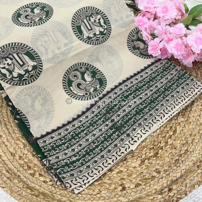 Pure Kalamkari Cotton Saree - VVPKC002
