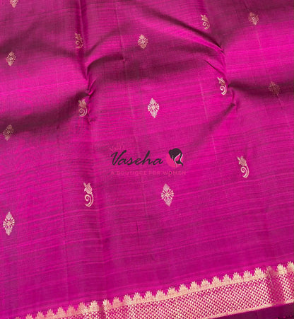 Pure Kanchipuram Silk Saree - Purple Shade  - VVPS055