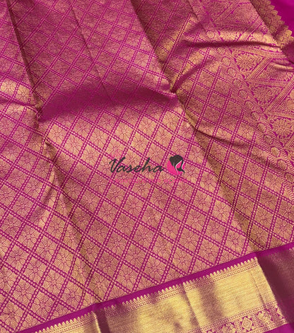Pure Kanchipuram Silk Saree | Pazhum Pazhamum Checks |VVPS078