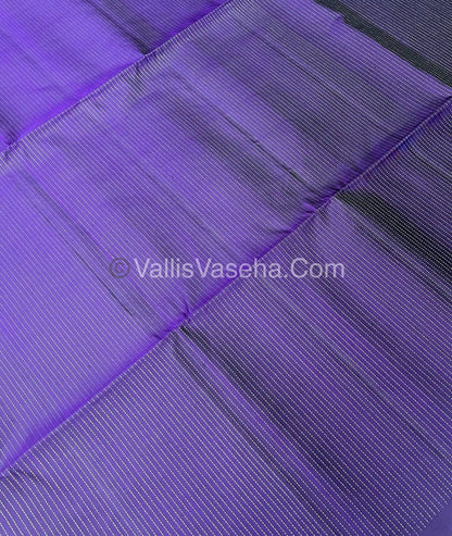 Pure Soft Silk Saree - Antique Zari - Border Less - Purple - VVPSS037
