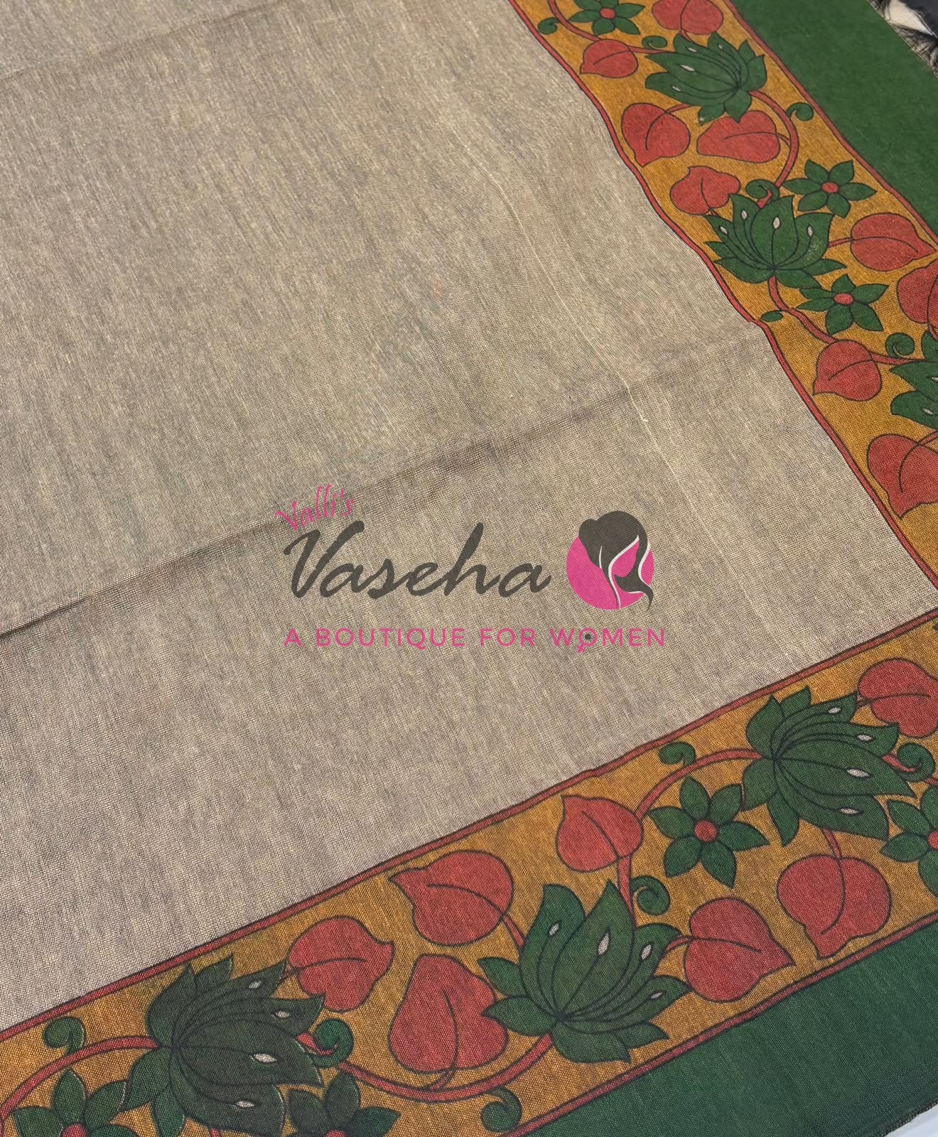 Handloom Cotton Sarees with Kalamkari Blouse - VVKCK003