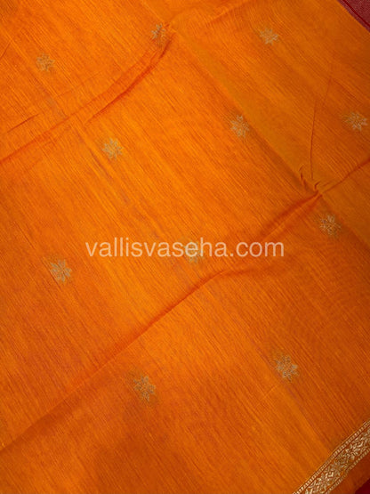 Semi Maheshwari Silk Cotton Saree - VVMSC006