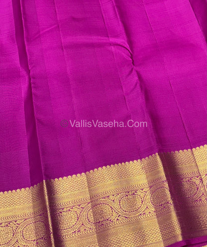 Pure Kanchipuram Silk Saree | Pazhum Pazhamum Checks |VVPS017