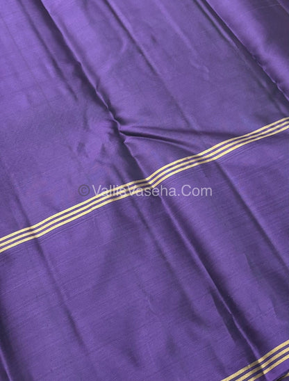 Half Mix - Pure Soft Silk Saree - Long Retta Petta Border with Butta - VVPSS076