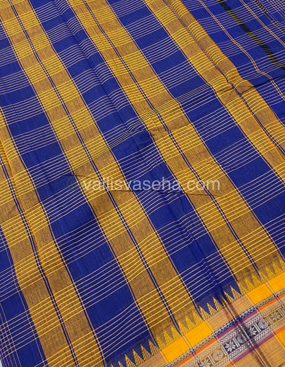 Narayanapet Mercerised Cotton Saree - All Over Checks Pattern-VVNMC001