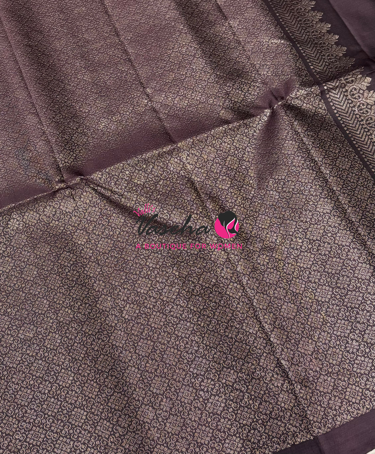 Pure Soft Silk Saree - Border Less  - Lemon Green & Brown Combo - VVPSS066