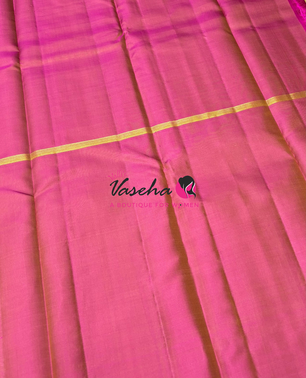 Pure Kanchipuram Silk Saree - Ganga Jamuna Style - Cream With Green/ Pink Combo - VVPS021