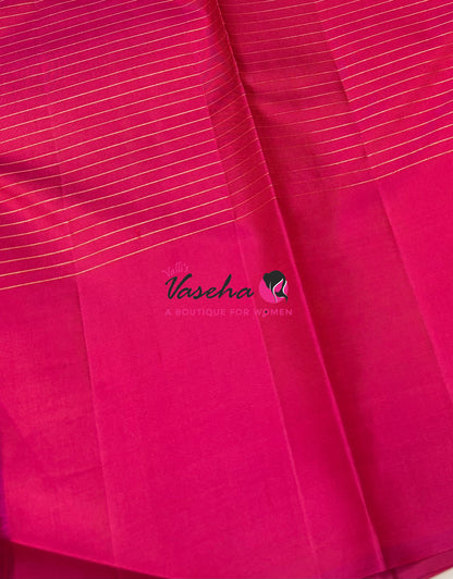 Pure Kanchipuram Silk Saree - Pink  Shade  -  VVPS058