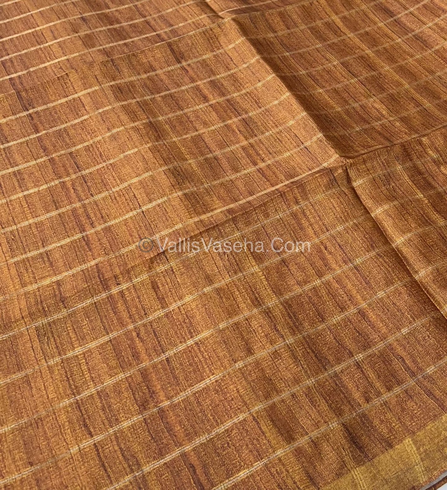 Semi Gicha Tussar Silk Saree - checks pattern - VVSGT001