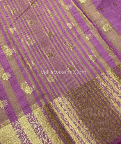 Semi Tussar Silk  - Onion Pink Shade  - VVSTS014