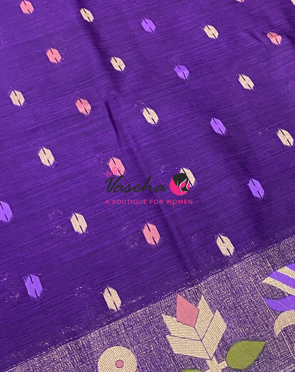 Banarasi - Heritage Meenakari Silk - Purple Shade - VVBHS014