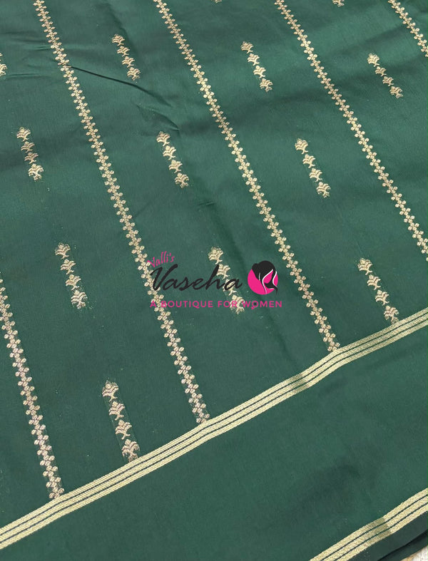 Semi Soft Silk  - Green Shade - VVSSS040