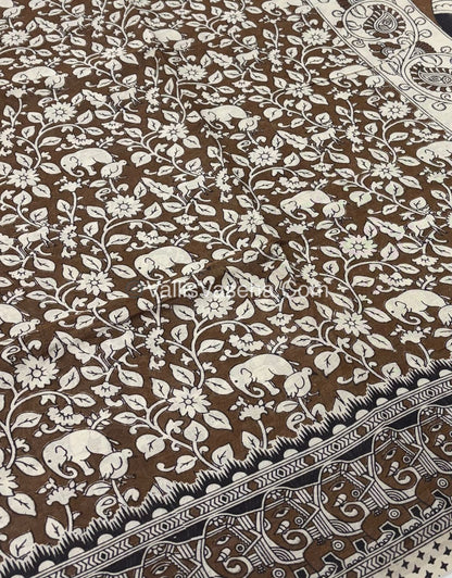 Pure Kalamkari Cotton Saree - VVPKC002