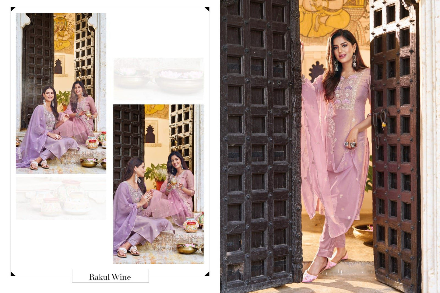 Salwar Material - Shimmer Kanchi Silk - Embroidered - VVUSM001