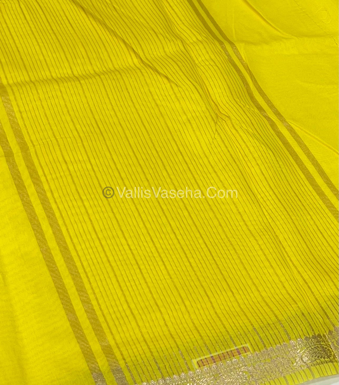 Semi Crepe Silk - Lemon Yellow Shade - VVSCS005