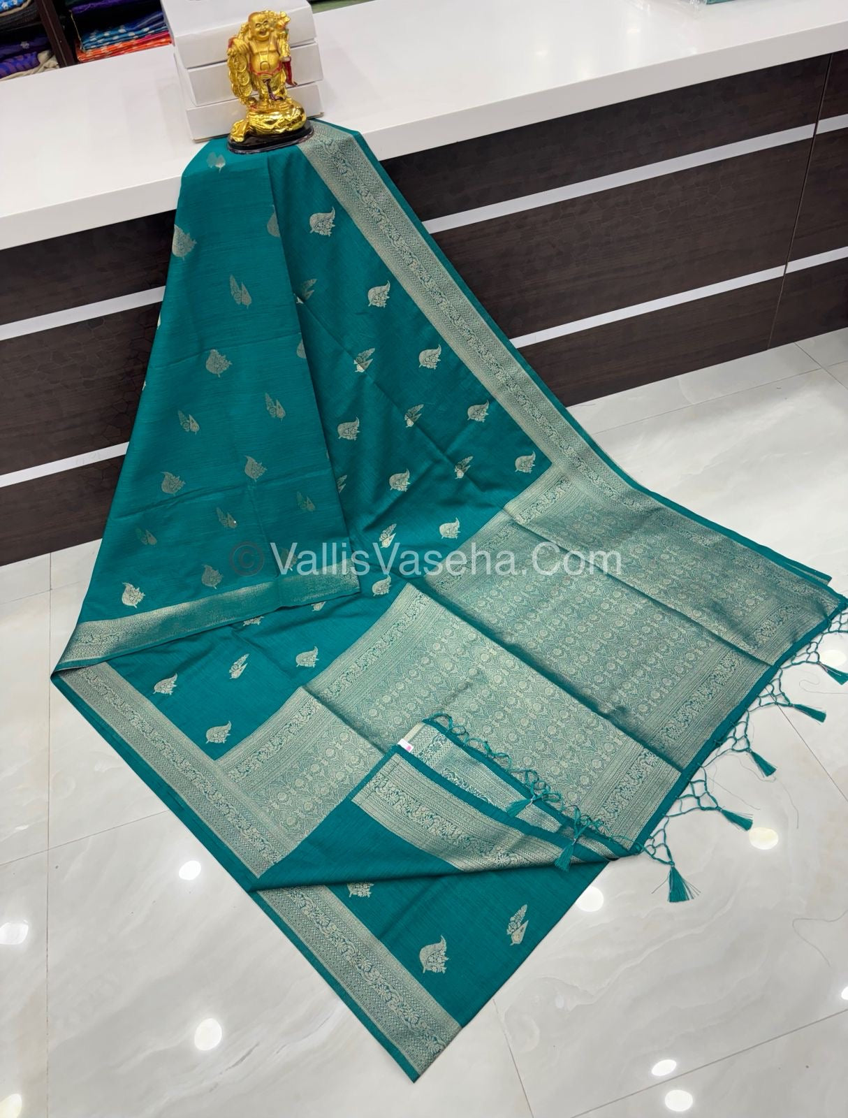 Banarasi - Heritage Silk - Semi Kathan Silk - Ramar Blue Shade - VVBHS009