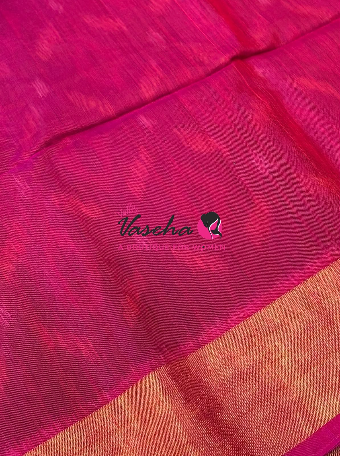 Pochampally Silk Cotton Saree - Grey & Pink Shade - VVPPS001