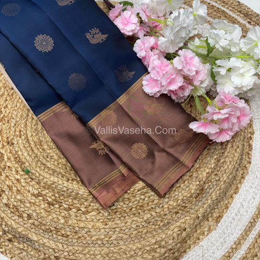 Half Mix - Pure Soft Silk Saree - Long Retta Petta Border with Butta - VVPSS050