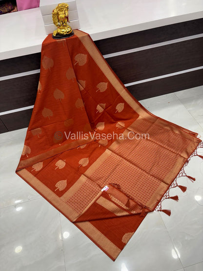 Banarasi - Heritage Silk - Semi Kathan Silk - Orange Shade - VVBHS007