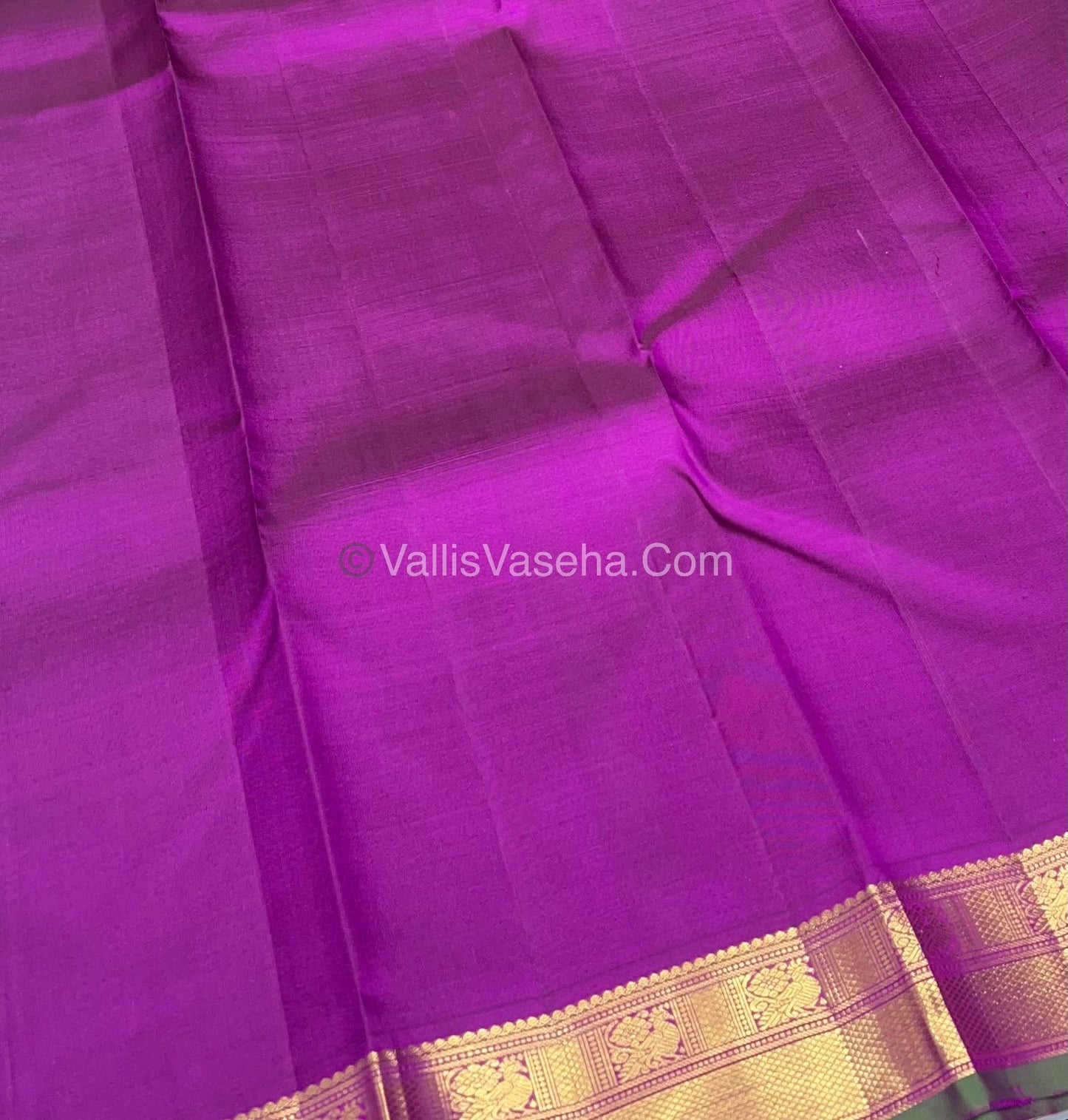 Pure Kanchipuram Silk Saree - Triple Tone Shade(Peachish Gold) Combo - VVPS011
