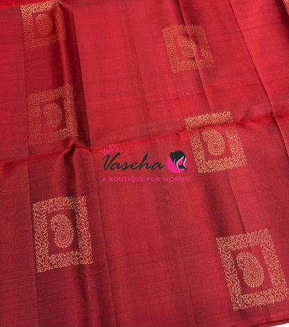 Pure Soft Silk Saree  - Border Less  - Maroon Shade - VVPSS100