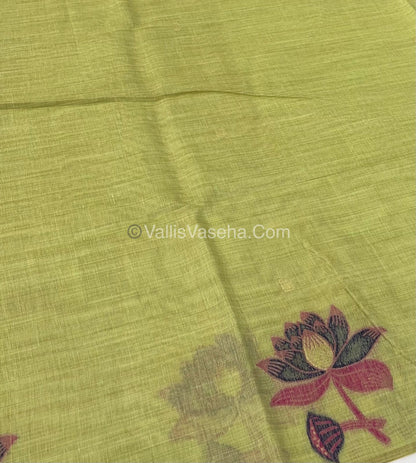 Muga Cotton Saree - Contrast Blouse - VVMCS001