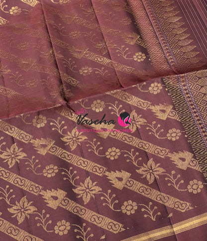 Pure Soft Silk Saree - Partly Pallu -  Half & Half Saree - VVPSS142