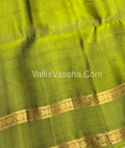 Pure Soft Silk Saree - Retta Petta Border- Mayil & Chakkaram - VVPSS057