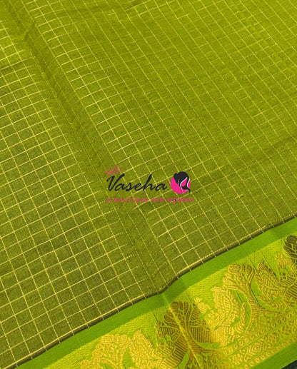 Semi Silk Cotton Saree Lakshadeepam Shade |VVSSC009