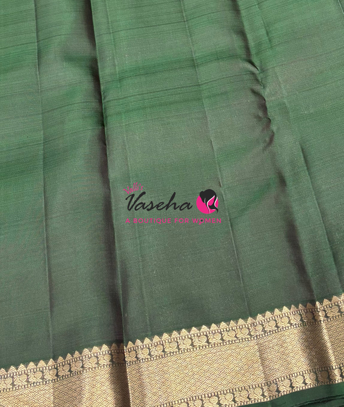 Pure Kanchipuram Silk Saree - Green Shade - VVPS093
