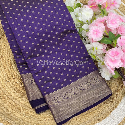 Semi Tussar Silk  -Violetish Purple Shade - VVSTS015