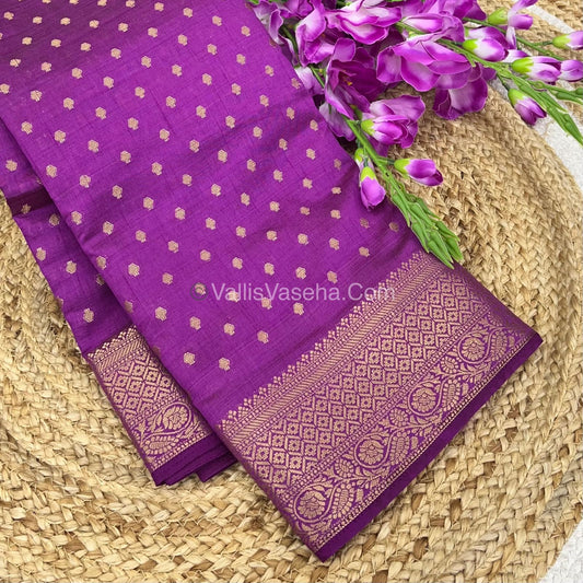 Semi Tussar Silk  - Purple Shade  - VVSTS014