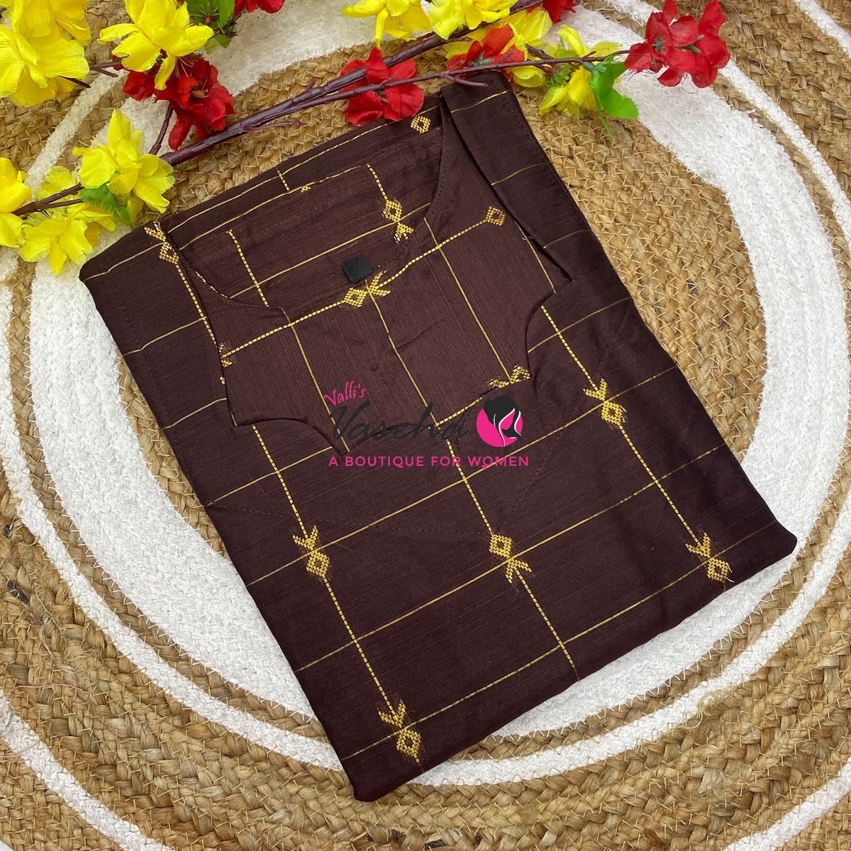 Ready Made - Semi Raw Silk - Kurti - VVSRK003