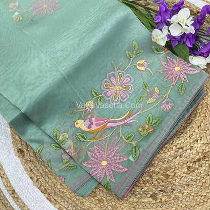 Organza Saree - Embroidery - VVDS001