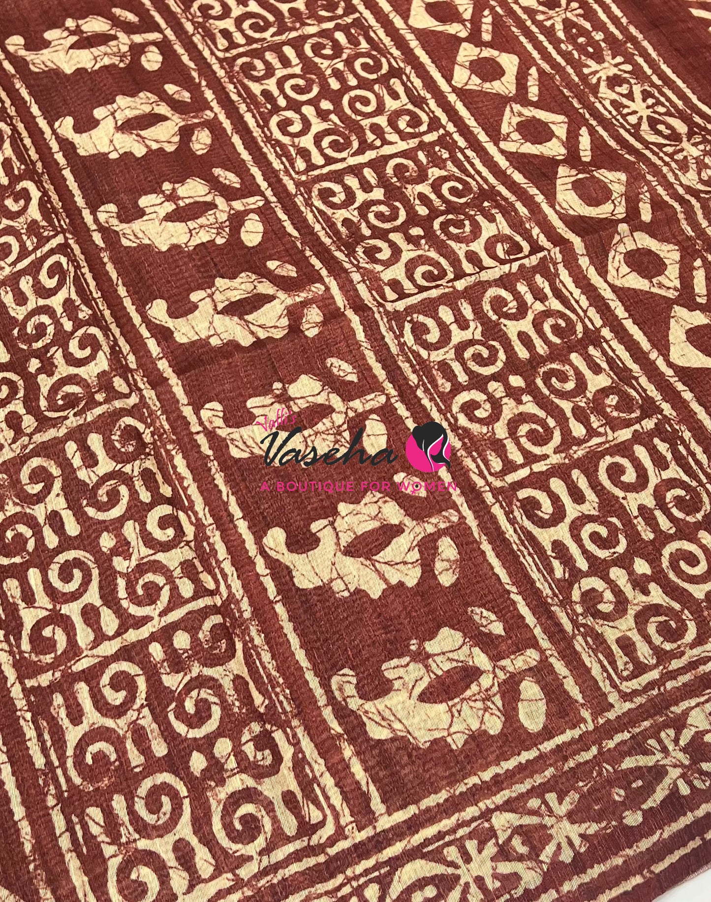 Art Tussar / Art Silk - Maroon Shade - VVATS002