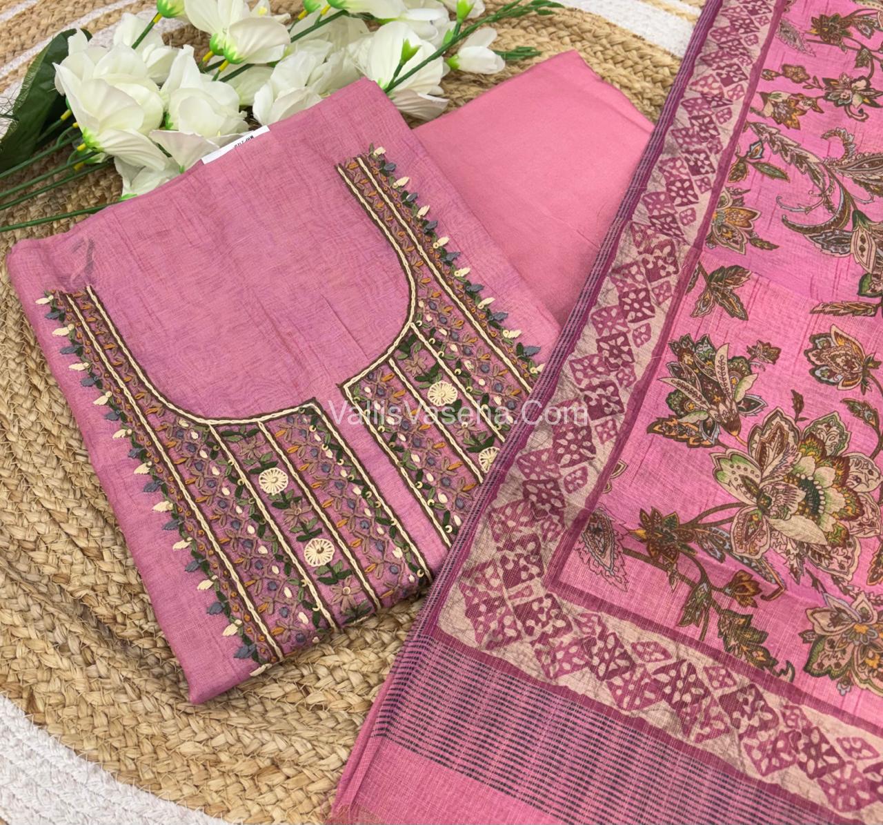 Tissue Linen Salwar Material  | VVUSM020